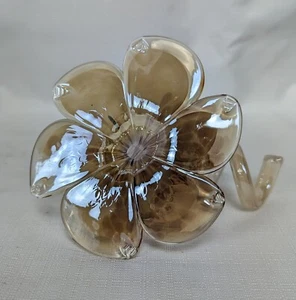 Murano Pearlescent Flower Swirled Stem Hand Blown Art Glass Beautiful!!! - Picture 1 of 9