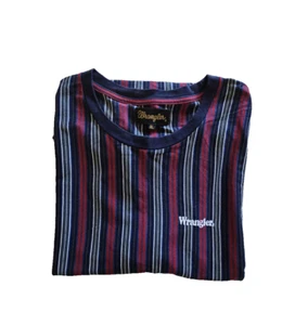 Wrangler Striped Logo Tee Mens Size XL - Picture 1 of 6