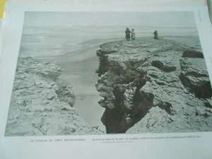 Illustration Tibet au fond du ravin un Lac Salé les caravaniers Print 1908 - Picture 1 of 1