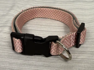Dog Collar Vibrant Life Pink Gray Neck size M 5/8”x 14-20”, Adjustable - Picture 1 of 6
