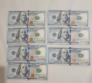 $700 CASH 7 One Hundred Dollar Bills Series 2009 2013 2017 Read Description! - Picture 1 of 2