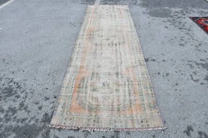 Oushak Rug, Vintage Rugs, Floor Rug, Turkish Rugs, 3.4x11 ft Runner Rug - Picture 1 of 6