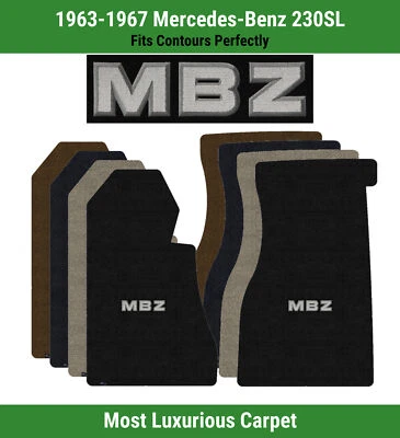 Alfombrillas delanteras Lloyd Luxe para Mercedes-Benz 230SL '63-67 con apliques MBZ logotipo Foto 1 de 4