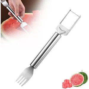 2-in-1 Stainless Steel Fruit Cutter Watermelon Fork Slicer Cutter Slicer Tool - Picture 1 of 6