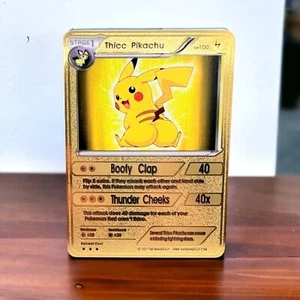 Pikachu Gold Metall Pokémon Promo Karte Sammlerstück/Geschenk/Display - Bild 1 von 2