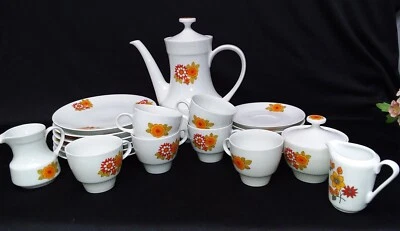 Klassisches Kaffeeservice 21 Teilig 60er Kanne, Zucker/Milchkännchen Y 256 - Bild 1 von 4