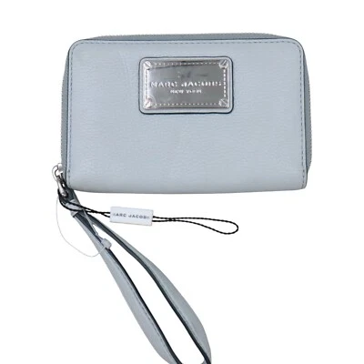 Cartera Muñequera Marc Jacobs 'Ice' Cremallera Alrededor Pequeña Cuero Guijarro Foto 1 de 4