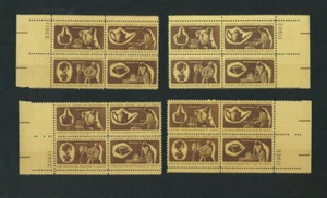 1456-1459 Colonial Craftsmen 1972 Como Nuevo NH Placa Combinada # Bloques Juego de 4 (3311 - Imagen 1 de 1