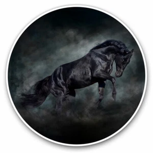 2 x Vinyl Stickers 25cm - Black Stallion Portrait Horse  Cool Gift #24515 - Afbeelding 1 van 9