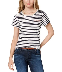 maison Jules Womens Embroidered Basic T-Shirt, Off-White, X-Small - Picture 1 of 1