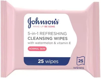 Johnson'S Face Care Make up Be Gone Refreshing Wipes - Pack of 25 - Image 1 of 4