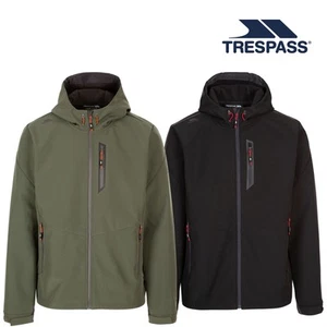 Trespass Mens Softshell Jacket Zip Pockets Chin Guard Marlon - Picture 1 of 15