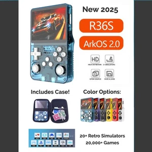New 64GB R36S Handheld Retro Video Game Console 2025 with Case, Linux ArkOS 2.0 - Picture 1 of 21