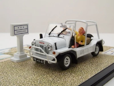 Austin Mini Moke 1968 Bianco Con 2 Figure E Macau Cartello Stradale Modellino 1: - Immagine 1 di 4