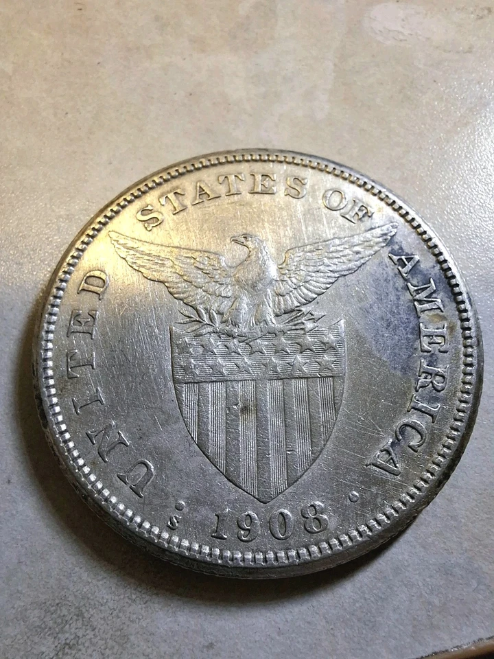 Peso de plata Filipinas 1908-S Foto 1 de 2