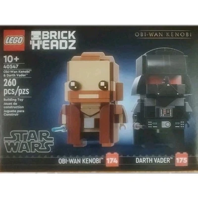 Lego Star Wars Obi-Wan Kenobi and Darth Vader BrickHeadz New Sealed - Image 1 of 4