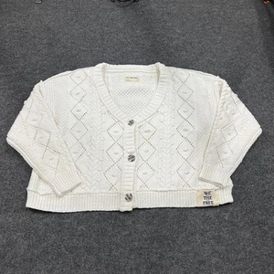 FREE PEOPLE We The Free Autumn Cardi Women's Size M Optic White - Picture 1 of 10