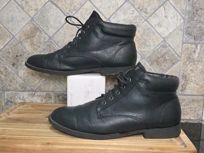 Diba London Portia Black Ankle Booties Round Toe Block Heel Lace-up Size 11 M - Image 1 of 4