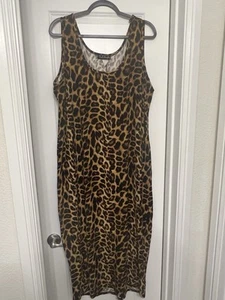 Women’s leopard print Dress, pullover, size 2X, by French Atmosphere - Picture 1 of 2