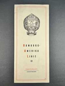 1937 SS Hamburg Luncheon Menu - Hamburg-America Line - Oct 7th - Picture 1 of 3