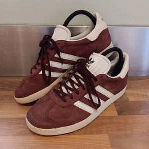 Adidas Gazelle Trainers Shoes UK6 Womens Red Maroon White Used - Picture 1 of 16