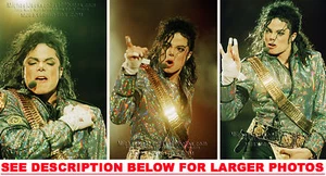 MICHAEL JACKSON DANGEROUS TOUR COLORS 3xRARE8x10 PHOTOS - Picture 1 of 1