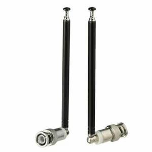 2 x Telescopic Antennas BNC Connectors for Radio Scanner/VHF/UHF/Sound Systems  - Afbeelding 1 van 3