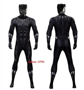 Costume cosplay zentai adulto pantera nera Marvel tuta body Halloween - Foto 1 di 13