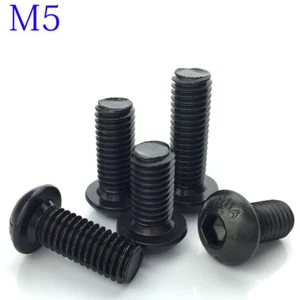 M5 5 mm M5x0,8 schwarz 10,9 legierter Stahl - Sechskantbuchse KNOPFKOPF Schrauben - ISO7380 - Bild 1 von 5