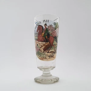 Militaria Reservistenglas / Bockbier "Kaiser Nikl. v. Russl. 5 Esk." 1910. - Picture 1 of 10