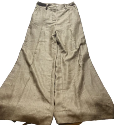 Pantalones Trina Turk para mujer 6 tostados pierna ancha tiro alto bolsillos delanteros para mujer Foto 1 de 4