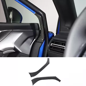 Carbon Fiber Interior A Pillar Trim Sticker Strip Fits Subaru WRX 2022-2024 - Picture 1 of 10