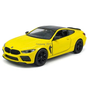 1/38 BMW M8 Competition Model Car Diecast Pull Back Doors Open Kids Toys Yellow - Picture 1 of 12