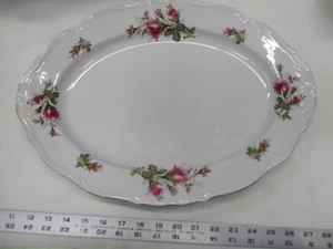 Castlecourt Porcelain Japan Rose Pattern Fine China Serving Tray 16" Platter - Picture 1 of 5
