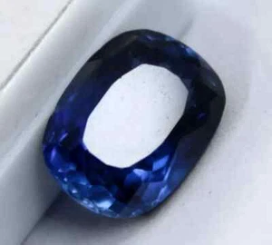7 Ct Extremely Natural SAPPHIRE Blue Cushion Cut Gemstone CERTIFIED Loose 8 MM - Picture 1 of 9