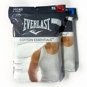 Everlast Men 5 Pack Cotton Essentials White/Multicolor Tank Tops Sizes M, L, XL - Picture 1 of 3