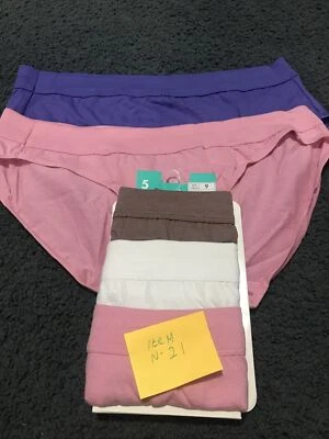 Just My Size 5 Pack Comfortblend Ultra Soft Bikinis Size 9 Multicolors.new - Image 1 of 4