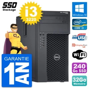 PC Tour Dell Precision T1650 MT Intel I3-3220 RAM 32GB SSD 240GB Windows 10 Wifi - Bild 1 von 8