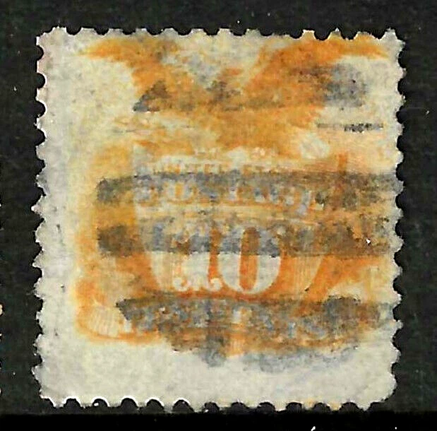 Sc #127? 没有烧烤架? 10 Cent Eagle & Shield 1869 美国 14E56 图画 — 第 1/2 张图片