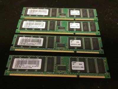 IBM 1GB 4x 256MB Server Memory DIMM 208 Pin FRU: 53P3222  - Image 1 of 3