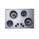 Summit Appliance Electric Cooktop 29.38-in Coil Top 4 Elements Stainless Steel
