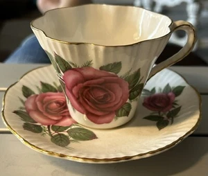 VINTAGE SALSBURY BONE CHINA TEA CUP & SAUCER SET MADE IN ENGLAND - Picture 1 of 3