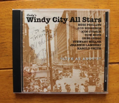 WINDY CITY ALL STARS RUSS PHILLIPS HAND SIGNED CD COVER "LIVE AT ANDY'S" CD Foto 1 de 4