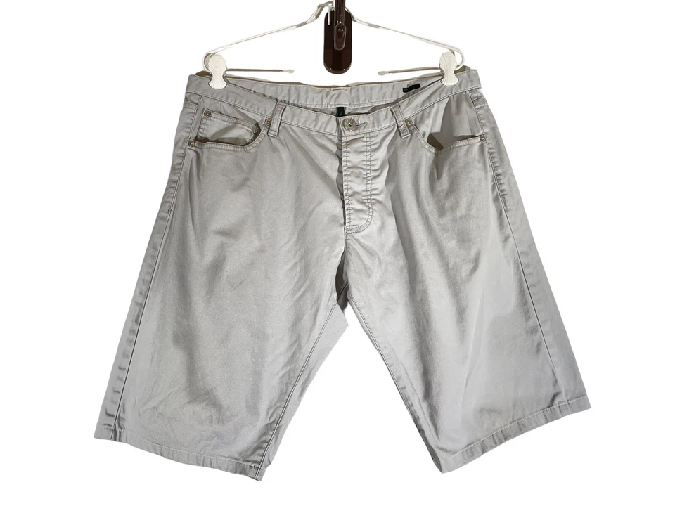 Мужские повседневные шорты Stile by Benetton Slim Fit Chino светло-серые бежевые серые ~36"" - Изображение 1 из 4