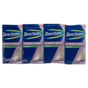 Beechams Menthol Scented Pocket Tissues – 8 Packs x 10 Sheets – 3-Ply, Refreshin - Picture 1 of 2