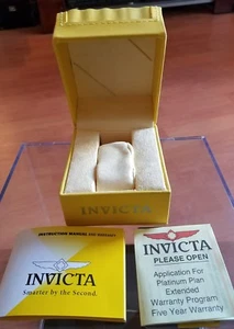 Invicta Yellow Watch Box Authentic Watch Gift Box  Documents 4.5x3.75 - Picture 1 of 3