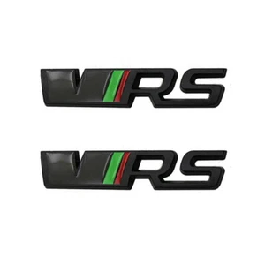 Chrome Black VRS Emblem Car Fender Trunk Trim Badge Nameplate for Skoda Octavia - Picture 1 of 4