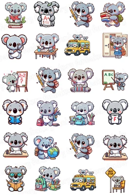 Koala Einschulung Muffinaufleger Tortenbild Party Deko Geschenk Schultag essbar - Bild 1 von 4