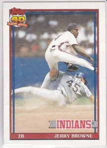M) 1991 Topps Baseball Trading Card - Jerry Browne #76 - Picture 1 of 2