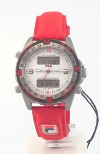 NEW FILA 803-27 Ani-Digi Alarm-Chronograph Titanium 100-M DIVER WATCH - Picture 1 of 14